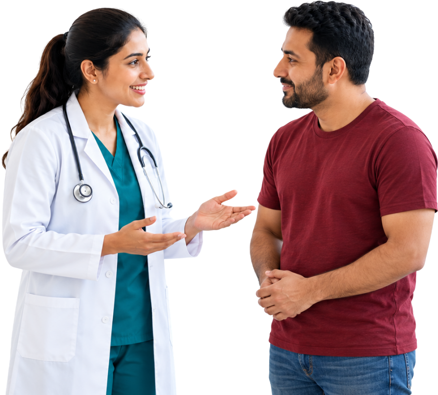 Doctor consulting a patient - Hycure Lifecare